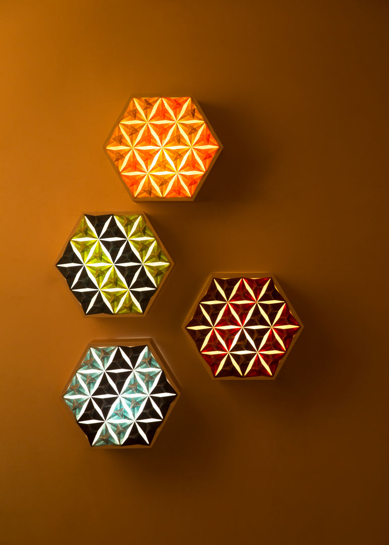 허니콤보 조명, Min_D (민디) Min_D (민디) Livings modernos: Ideas, imágenes y decoración Papel Iluminación