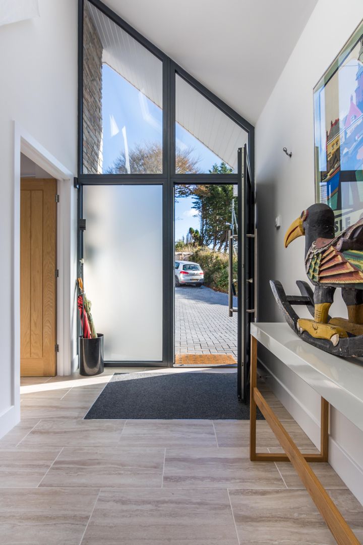 Glebe Wood House Trewin Design Architects Modern corridor, hallway & stairs