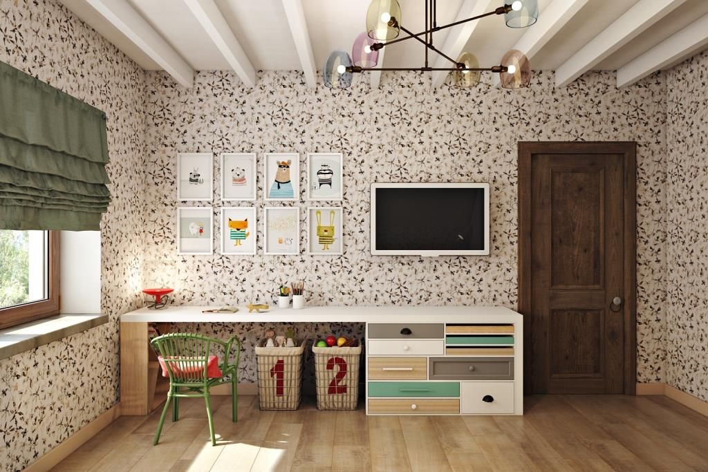 Уникальная мебель Дизайн студия Алёны Чекалиной Детская комнатa в стиле кантри