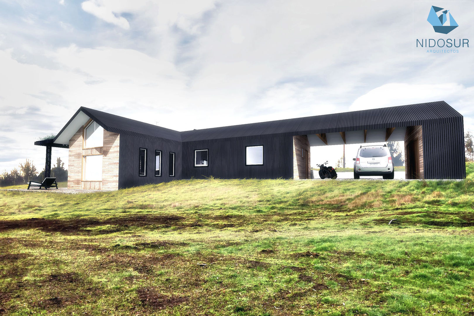 Diseño de Casa 3N en Valdivia por NidoSur Arquitectos, NidoSur Arquitectos - Valdivia NidoSur Arquitectos - Valdivia Detached home