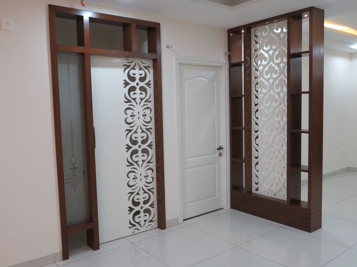 pooja door Bluebell Interiors Modern living room MDF