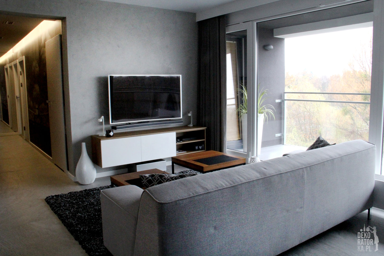 POZNAŃ | Apartament, dekoratorka.pl dekoratorka.pl ห้องนั่งเล่น