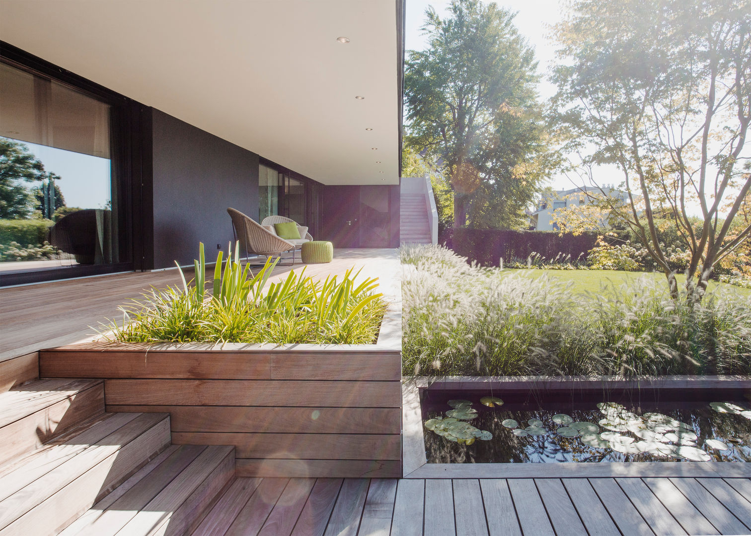 Objekt 336: Traumhaftes Einfamilienhaus mit Panoramablick , meier architekten zürich meier architekten zürich Modern garden Wood Wood effect