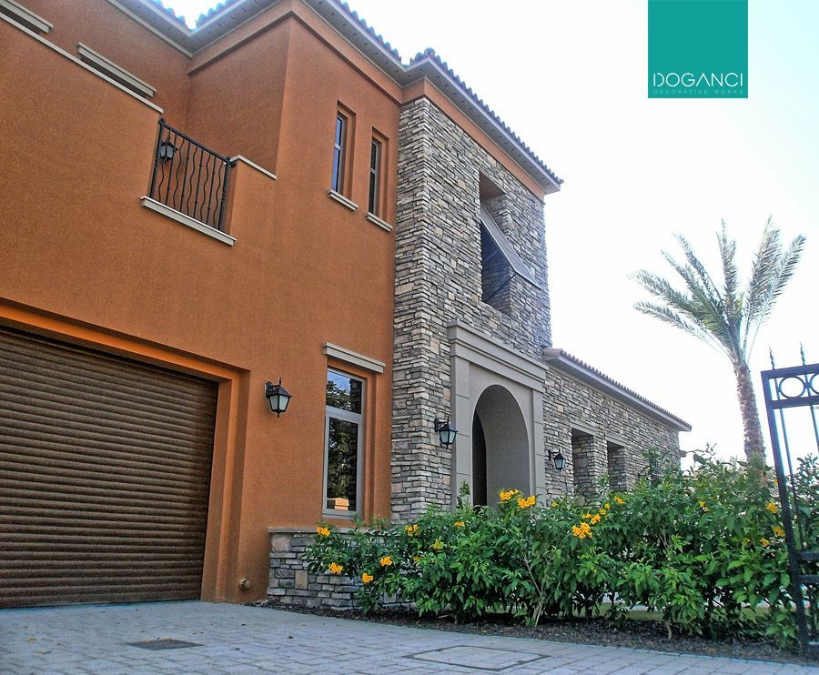 Abu Dhabi'deki projemiz, Doğancı Dış Ticaret Ltd. Şti. Doğancı Dış Ticaret Ltd. Şti. Country style house Stone