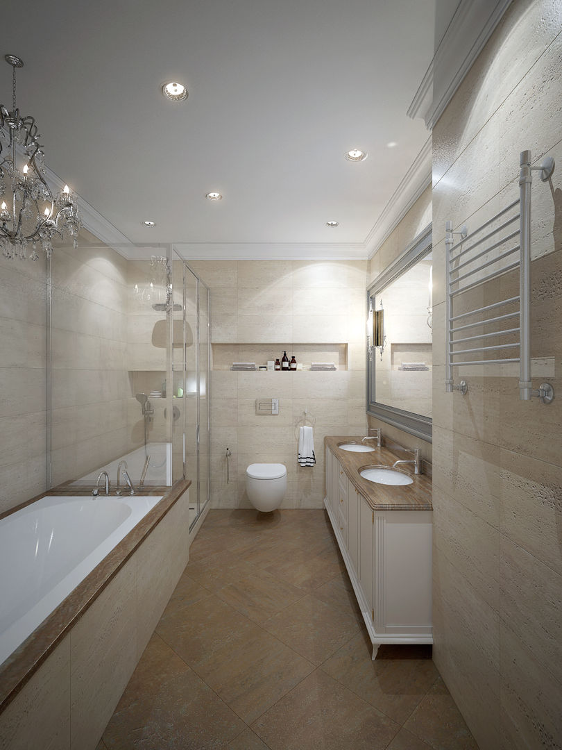 apartments in Moscow, Rubleva Design Rubleva Design Modern bathroom