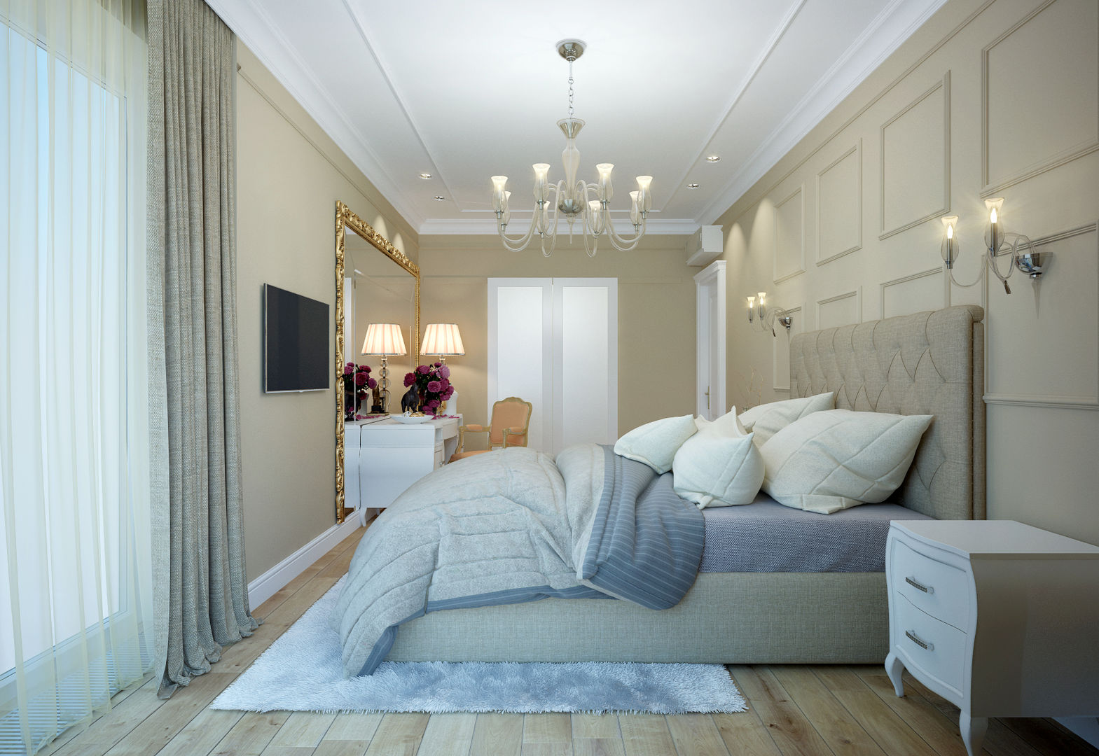 apartments in Moscow, Rubleva Design Rubleva Design Modern style bedroom