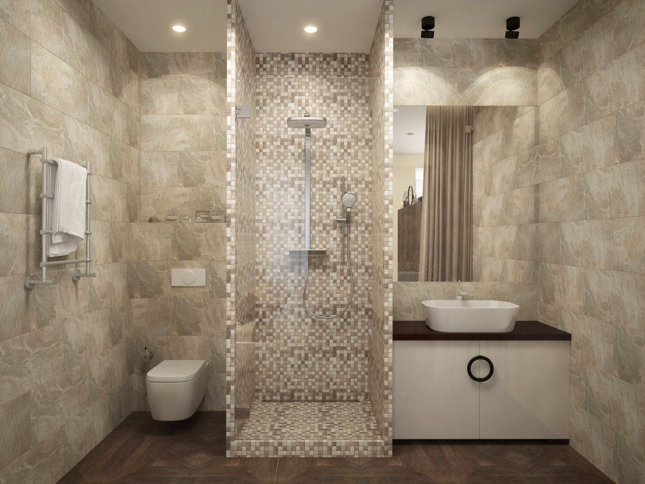 townhouse in modern style, Rubleva Design Rubleva Design Modern bathroom