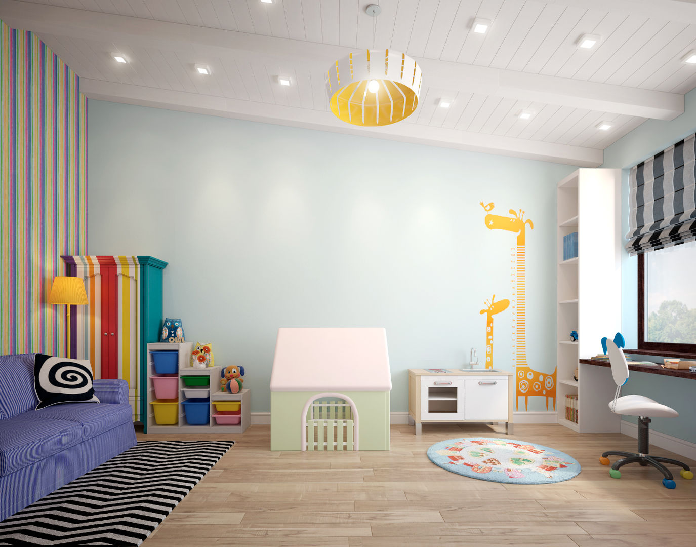 townhouse in scandinavian style, Rubleva Design Rubleva Design Scandinavian style nursery/kids room