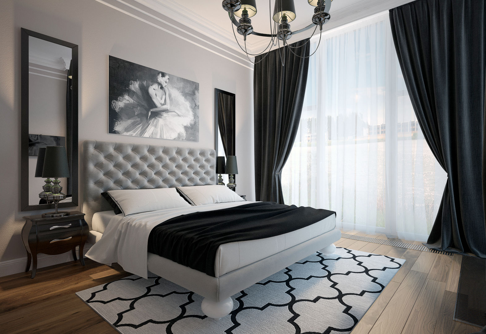 townhouse in modern style, Rubleva Design Rubleva Design Modern style bedroom