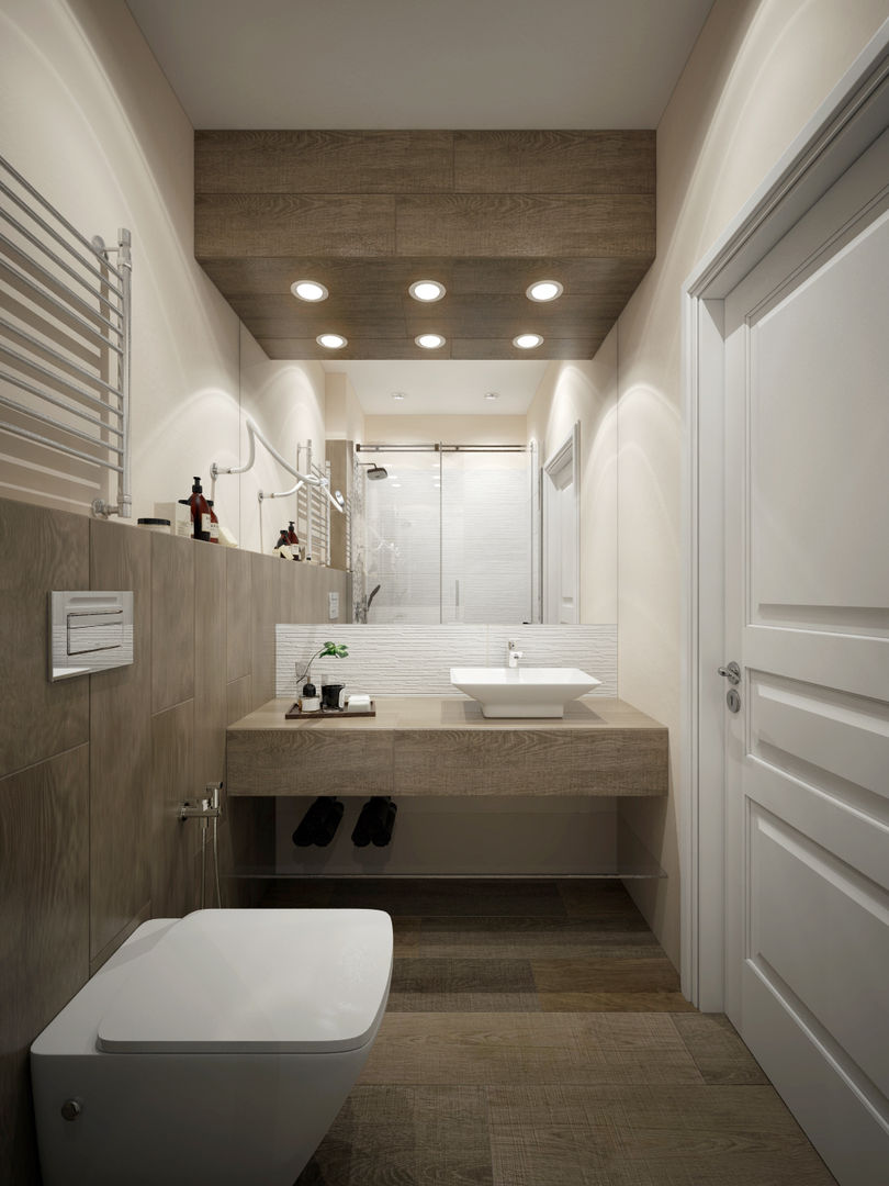 townhouse in modern style, Rubleva Design Rubleva Design Modern style bathrooms