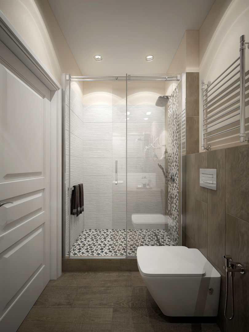 townhouse in modern style, Rubleva Design Rubleva Design Modern style bathrooms