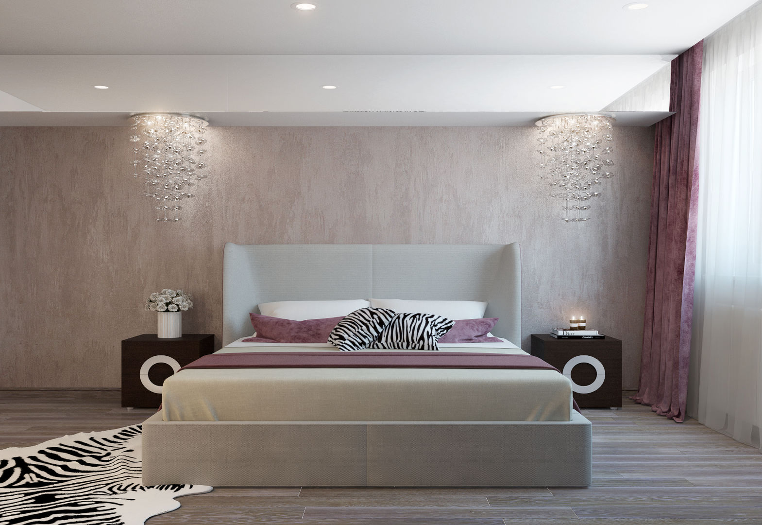 large apartment in a modern style in Moscow, Rubleva Design Rubleva Design Modern Bedroom