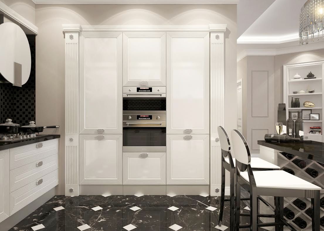 apartments in a classic style in Moscow , Rubleva Design Rubleva Design Modern kitchen