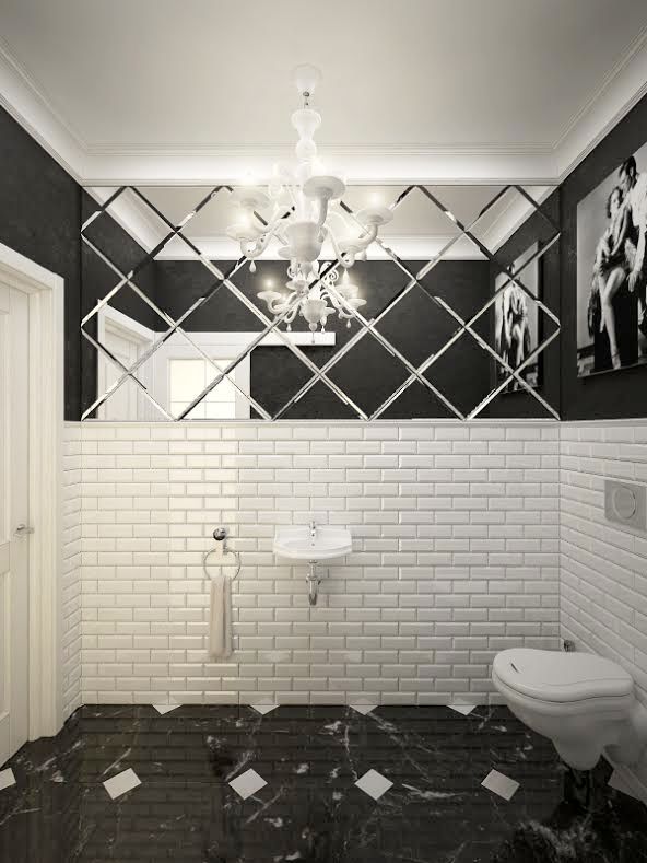 apartments in a classic style in Moscow , Rubleva Design Rubleva Design Modern bathroom