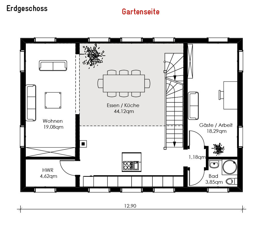 Haus Senzig II, Müllers Büro Müllers Büro