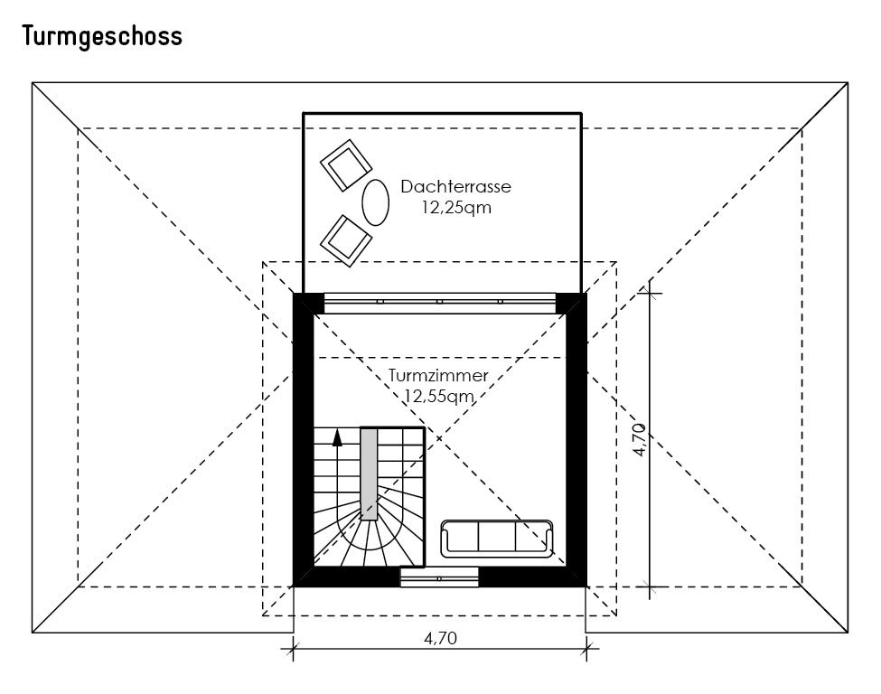 Villa Maurive, Müllers Büro Müllers Büro Klassische Häuser Neubau, Einfamilienhaus, Berlin, Fenster, groß, bodentiefe Fenster, klassisch, Villa, Dachterrasse, geräumig, Turmzimmer, intim, Grundriss