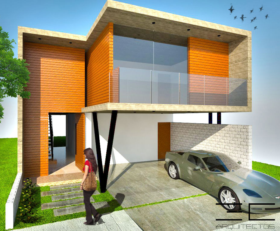 Casa RS [León, Gto], 3C Arquitectos S.A. de C.V. 3C Arquitectos S.A. de C.V. 現代房屋設計點子、靈感 & 圖片 水泥