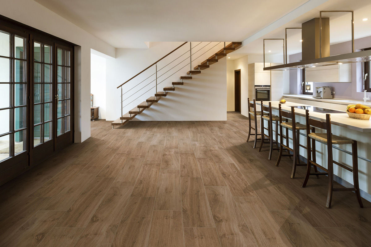 Wood effect tiles, ItalianGres ItalianGres ห้องนั่งเล่น