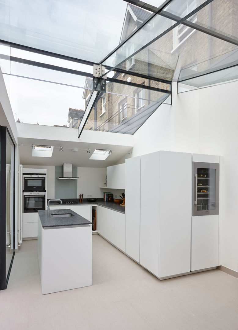 Internal photo Trombe Ltd Maisons modernes kitchen,extension,glass,glazing,structural glazing,frameless