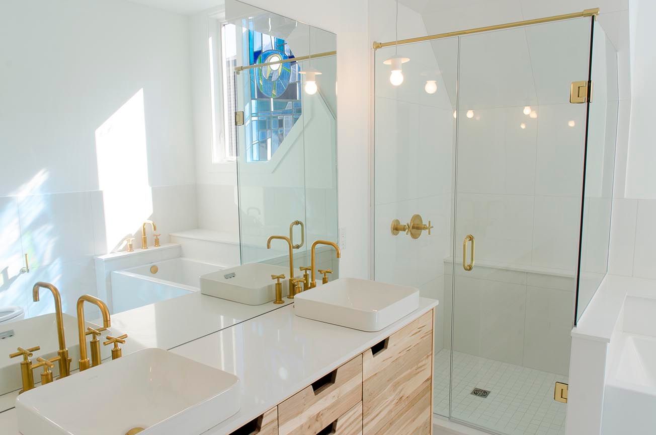 New Edinburgh Renovations, Jane Thompson Architect Jane Thompson Architect Scandinavian style bathroom Quartz