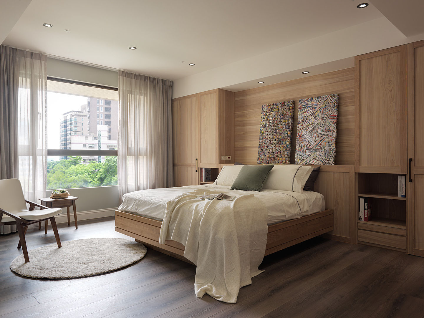上城魅力，灰調美式, 陶璽空間設計 陶璽空間設計 Mediterranean style bedroom