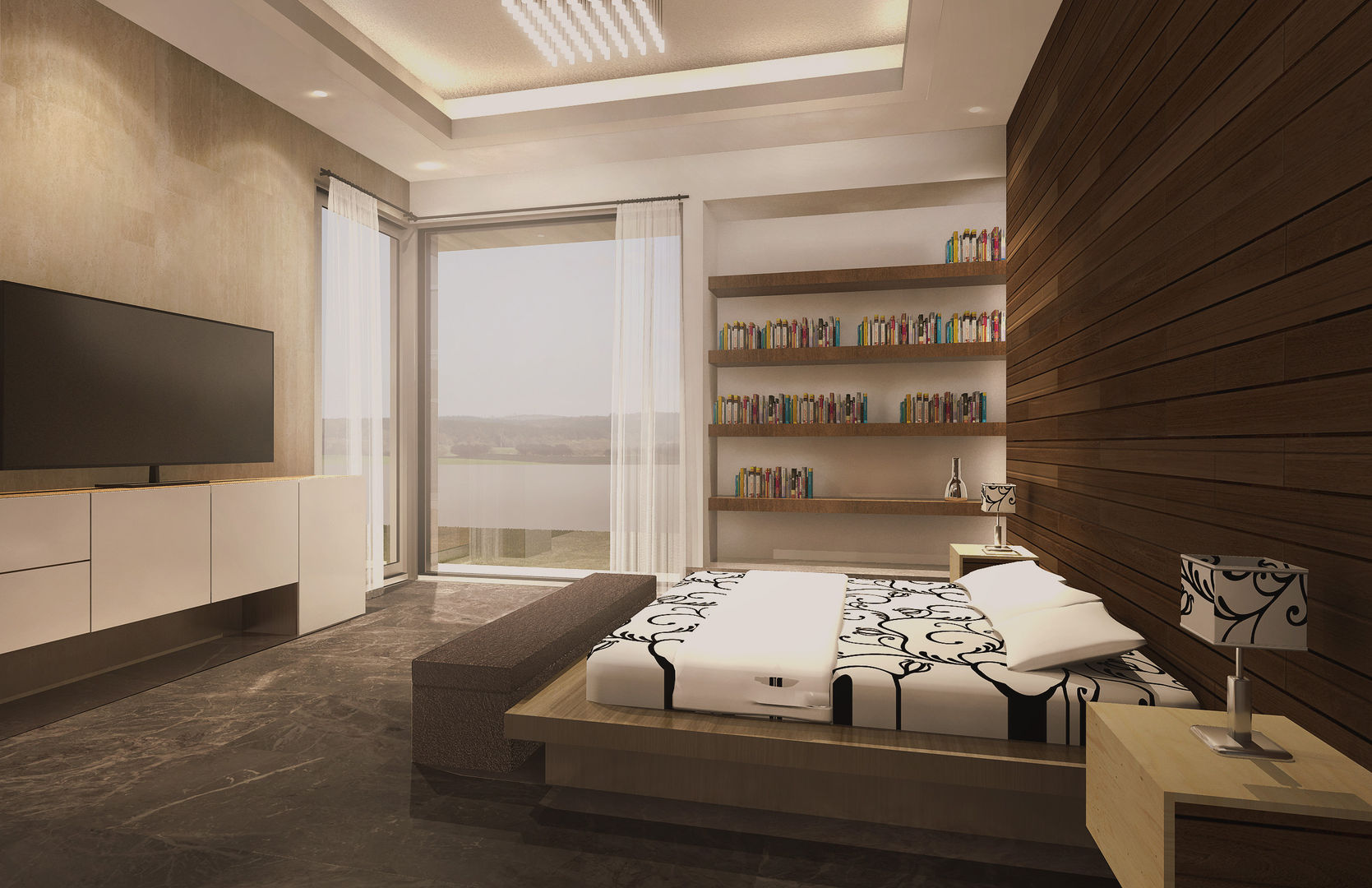 Opus 17, Estudio Volante Estudio Volante Modern style bedroom Marble