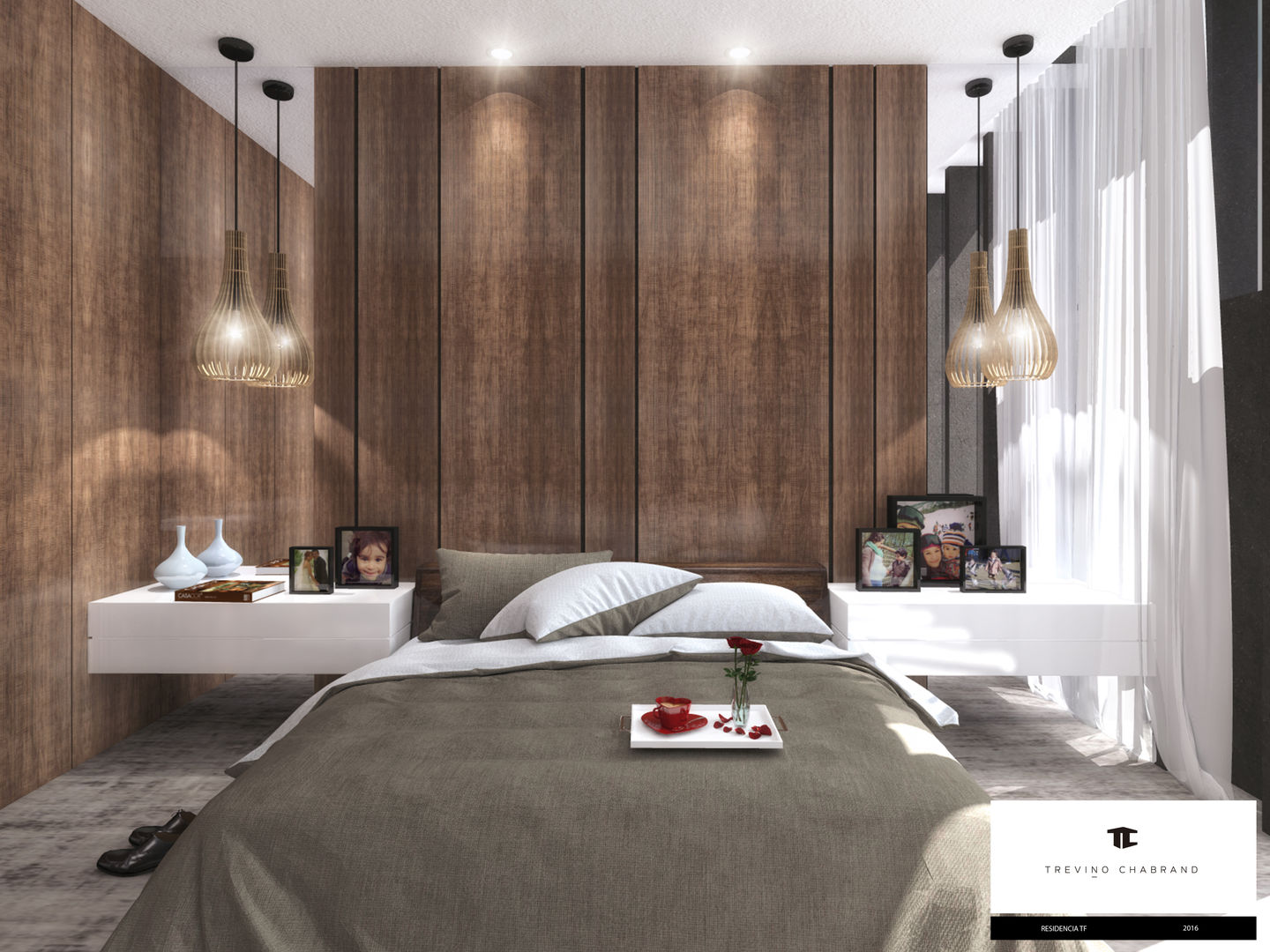 RESIDENCIA TF, TREVINO.CHABRAND | Architectural Studio TREVINO.CHABRAND | Architectural Studio Modern style bedroom