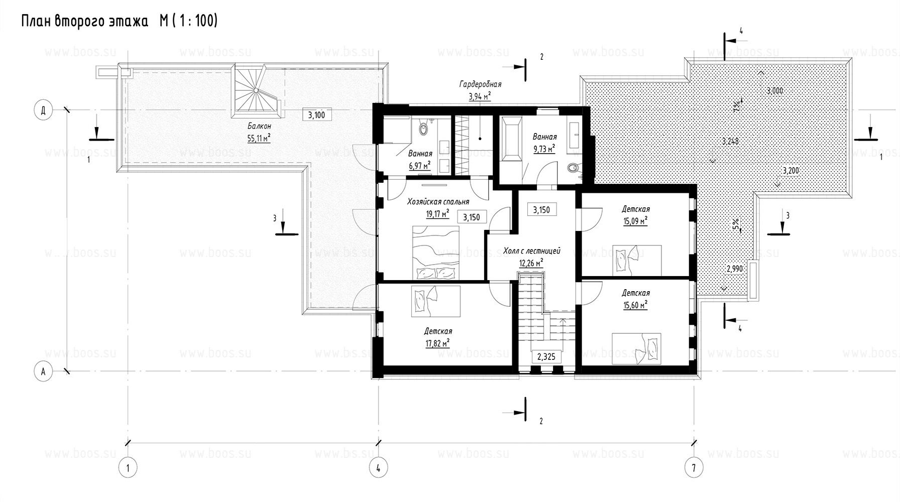 Марино хаус / Marino house BOOS architects план