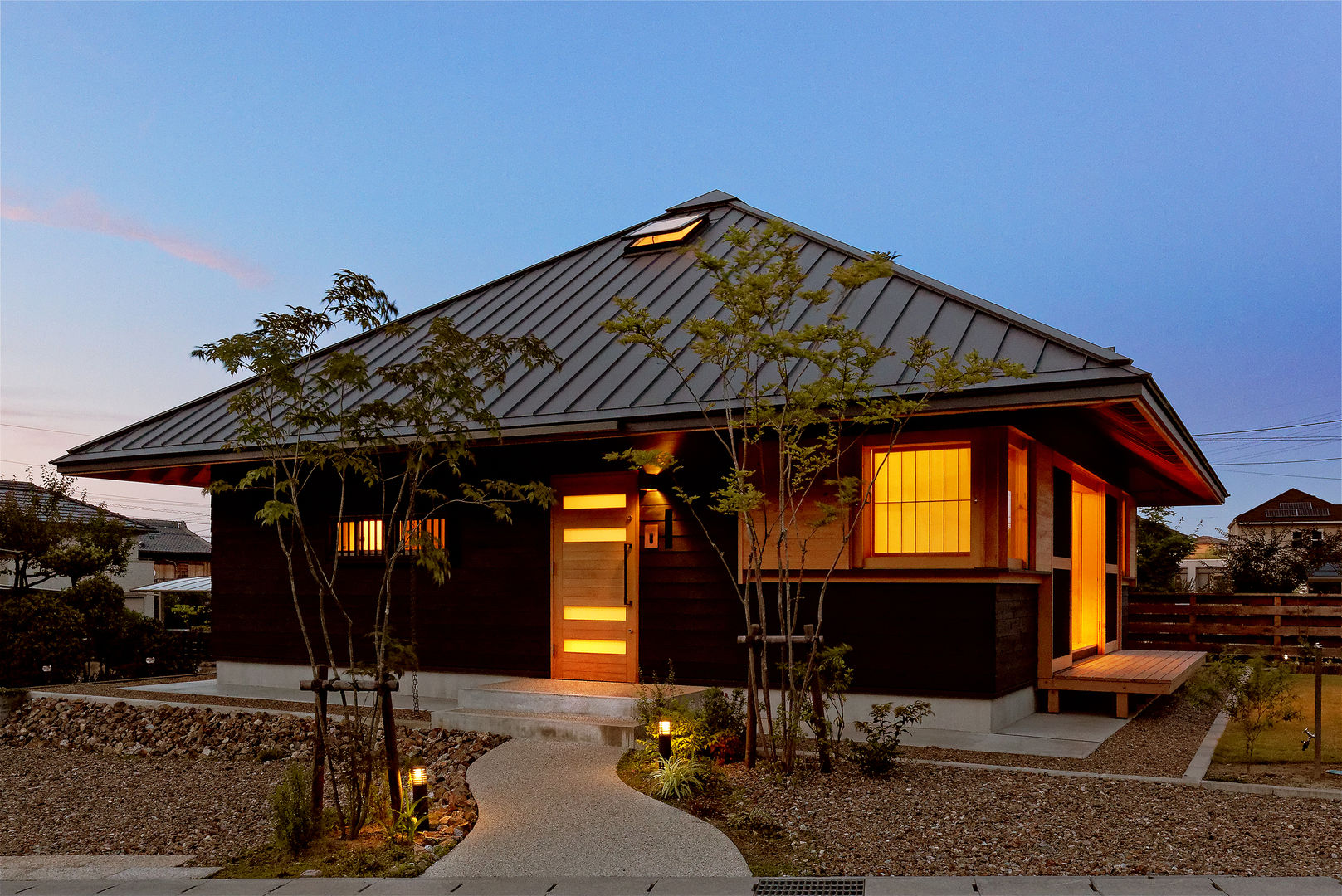 YK House 方形屋根の家, 磯村建築設計事務所 磯村建築設計事務所 Asian style houses