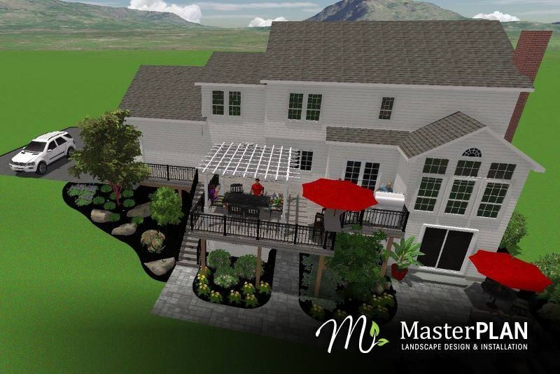 3D Rendering MasterPLAN Outdoor Living landscape design,landscape designer,design build,3D,outdoor living,lehigh valley