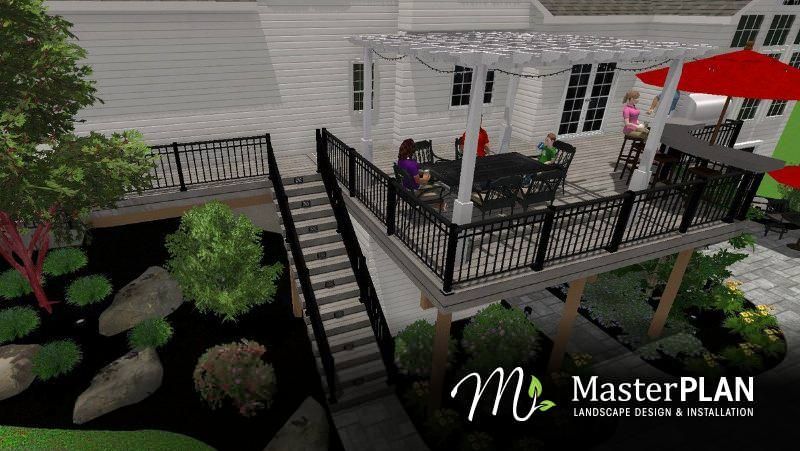 3D Rendering MasterPLAN Outdoor Living landscape design,landscape designer,3D,design build,outdoor living,lehigh valley