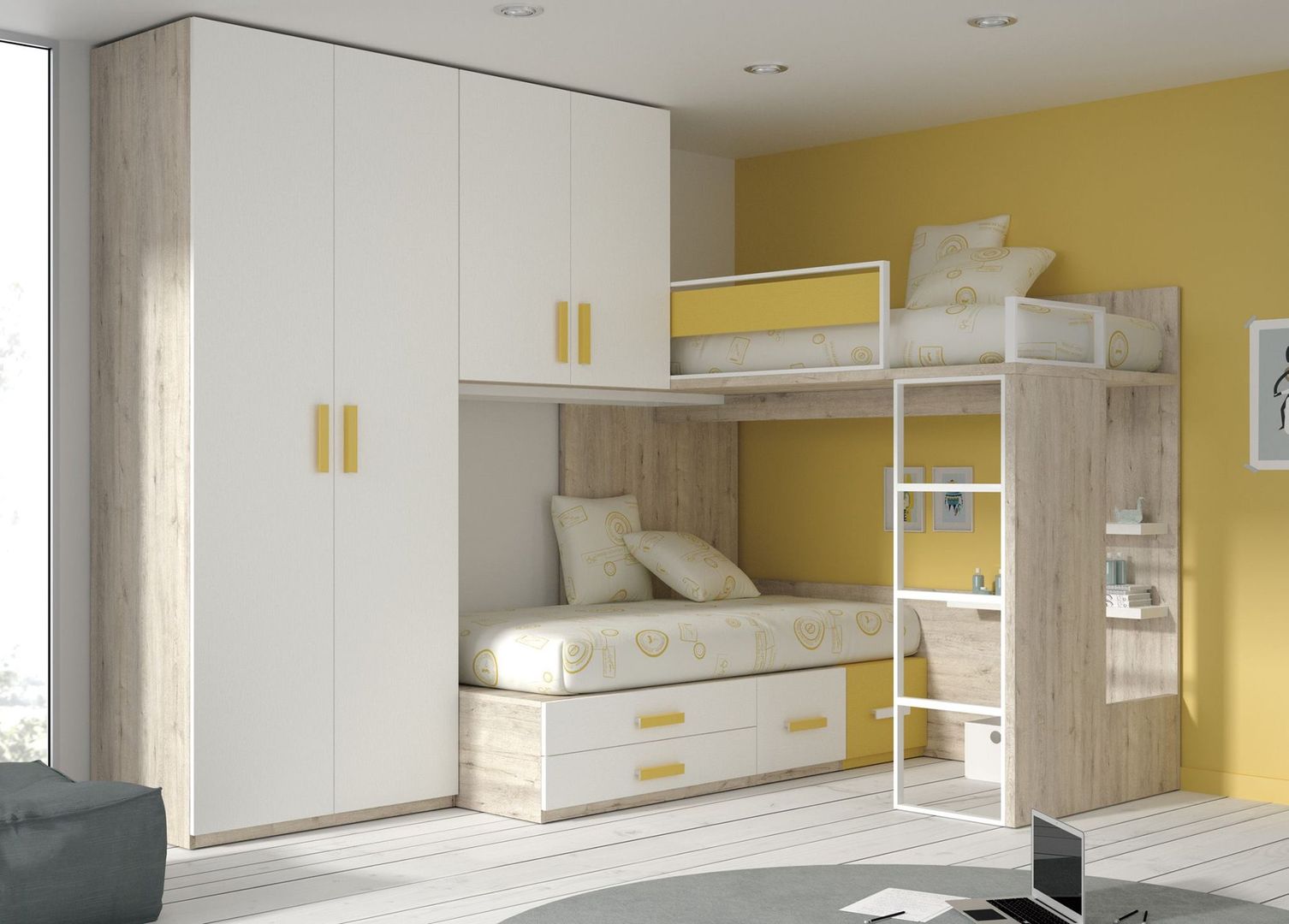 DORMITORIO JUVENIL, Muebles Soliño Muebles Soliño Dormitorios infantiles de estilo moderno Camas y cunas