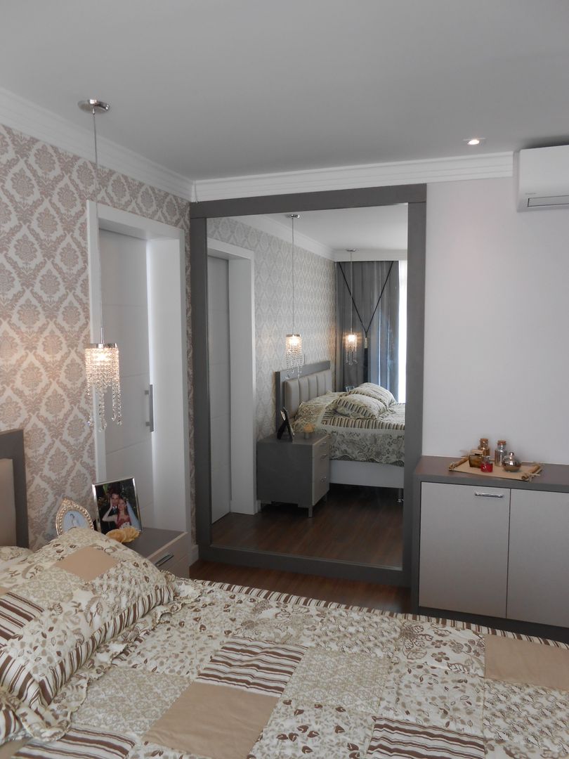 Neutral master bedroom - Quarto de casal neutro , Mariana Von Kruger Mariana Von Kruger Phòng ngủ phong cách kinh điển