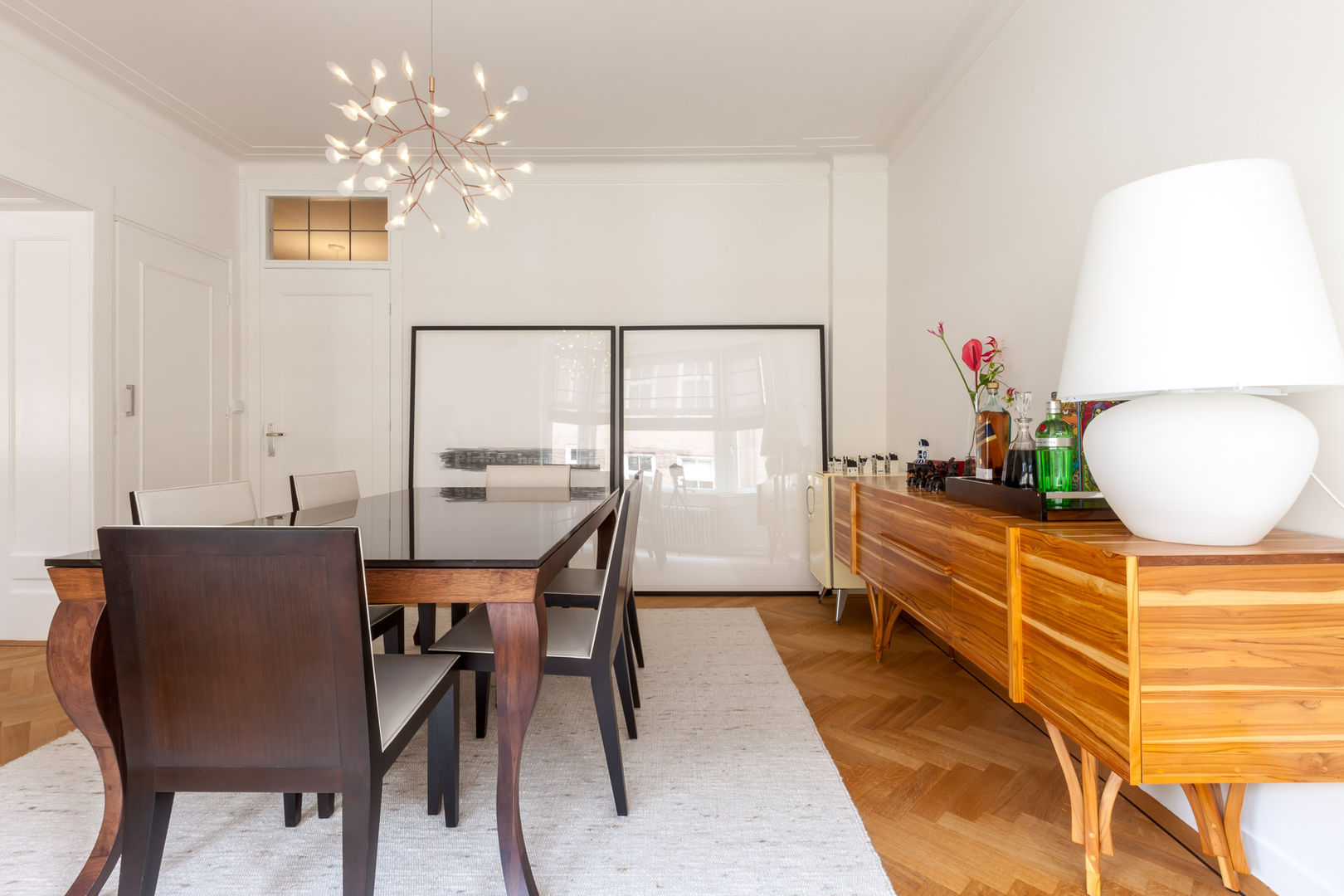 Appartement Amsterdam Oud-Zuid, Aangenaam Interieuradvies Aangenaam Interieuradvies 모던스타일 다이닝 룸