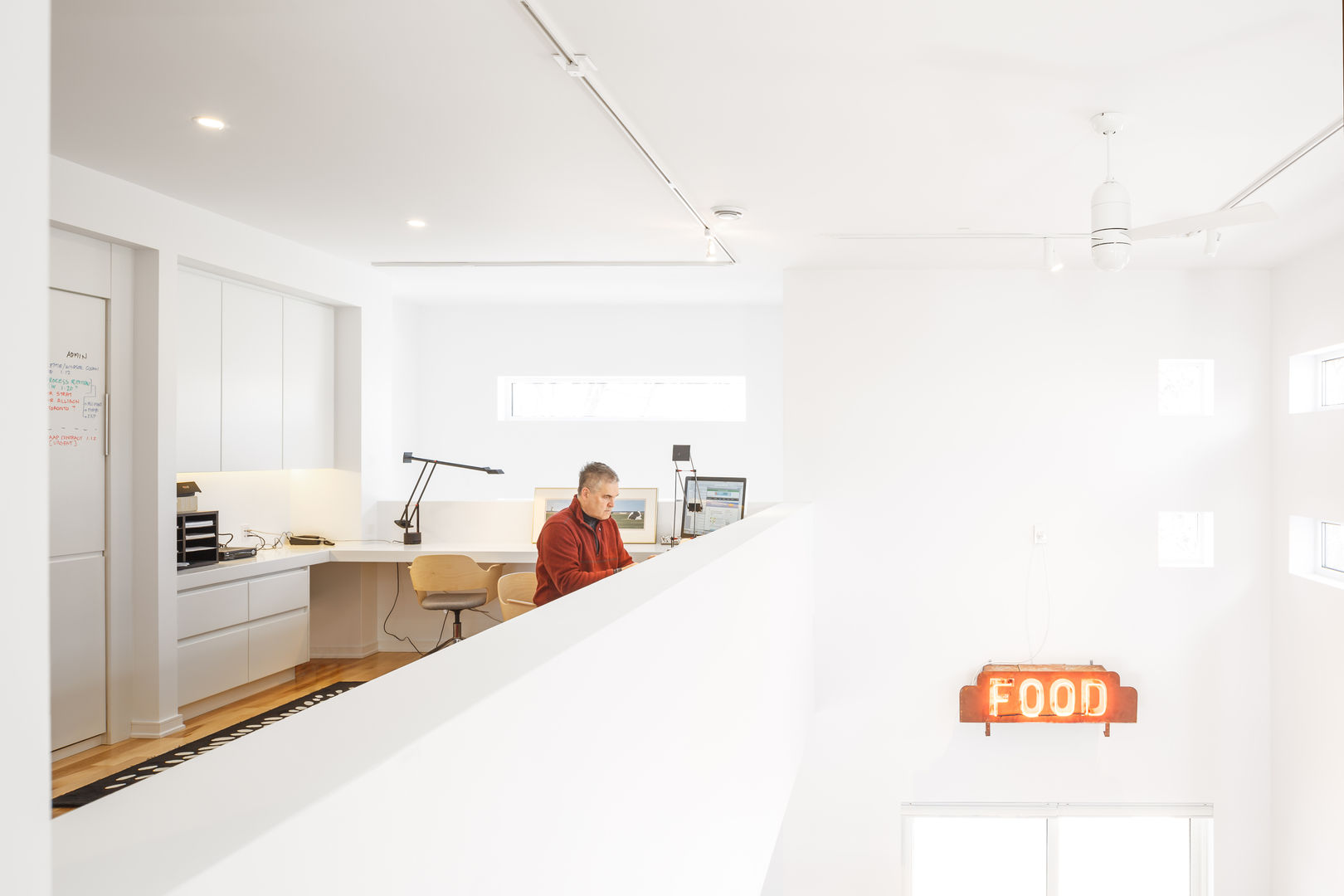 Wavell, Linebox Studio Linebox Studio Study/office Building,Orange,Floor,Flooring,Hall,Ceiling,Space,Glass,Chair,Wood