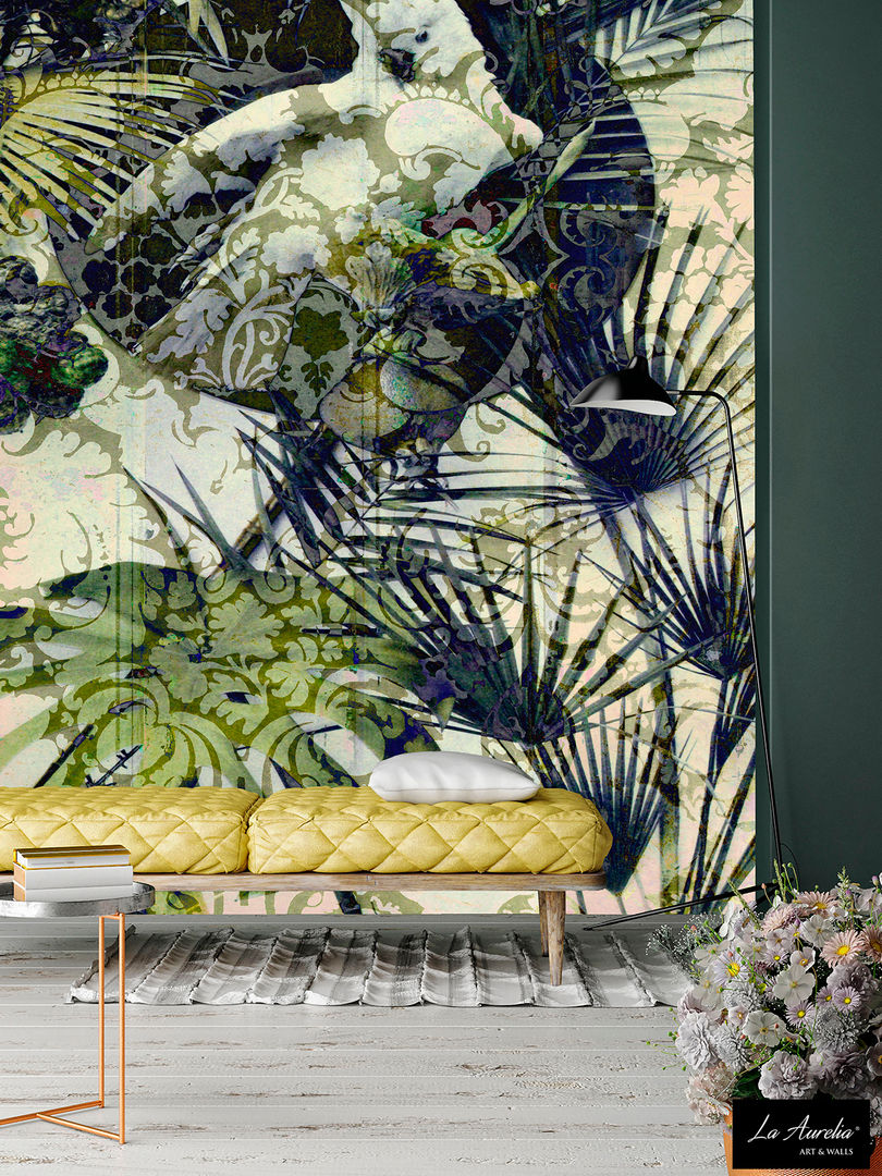 Exotic -Variation- Wallpaper La Aurelia Tropical style walls & floors Wallpaper