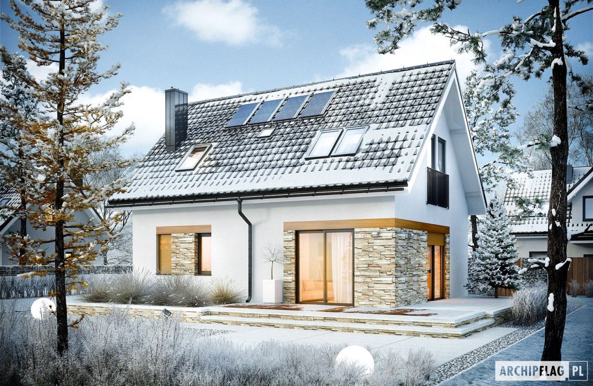 Projekt Witek - mały dom, wielkie wrażenie!, Pracownia Projektowa ARCHIPELAG Pracownia Projektowa ARCHIPELAG Modern houses