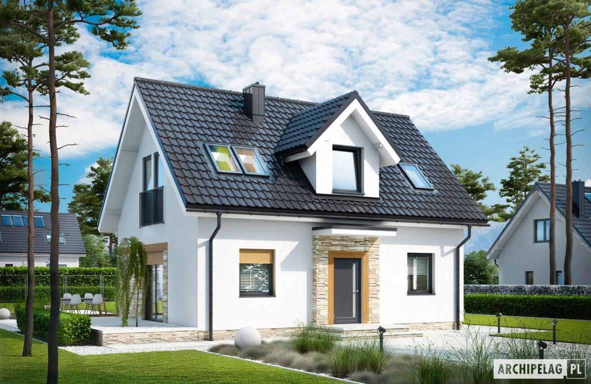 Projekt Witek - mały dom, wielkie wrażenie!, Pracownia Projektowa ARCHIPELAG Pracownia Projektowa ARCHIPELAG Modern houses