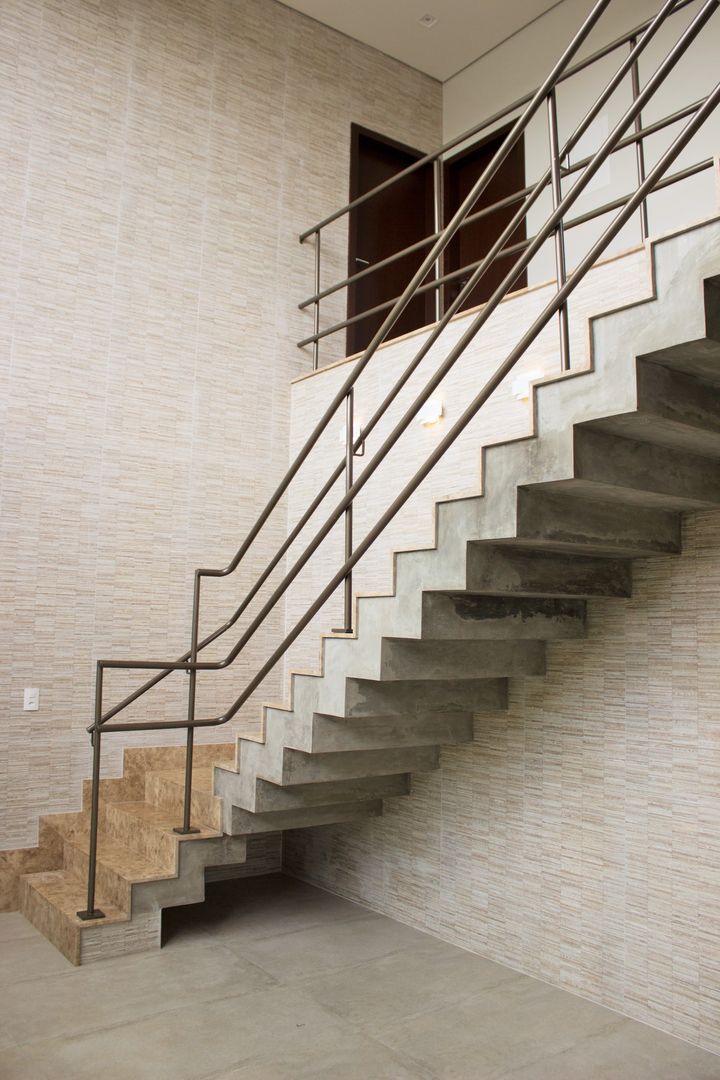 Escada Pz arquitetura e engenharia Corredores, halls e escadas minimalistas