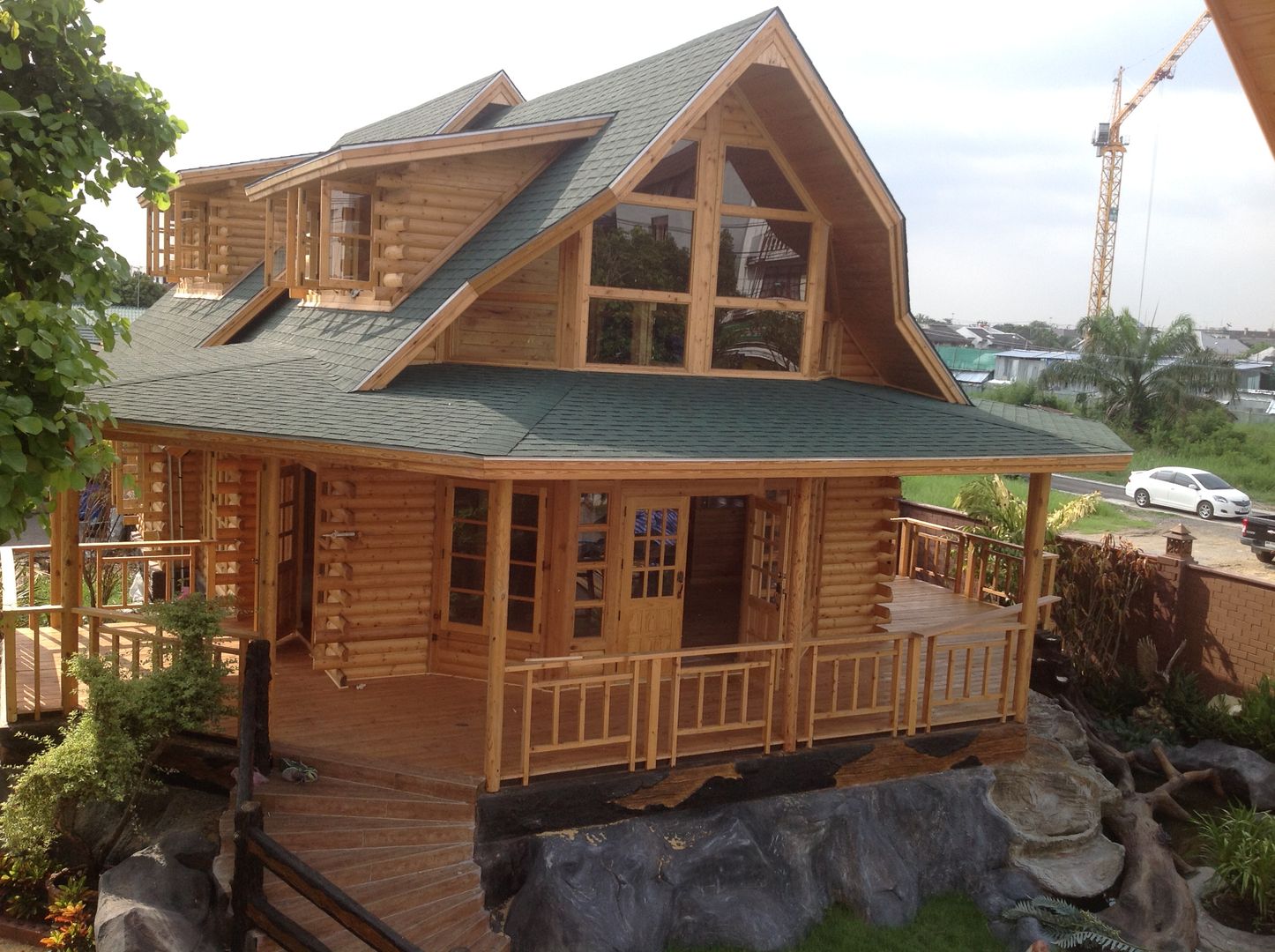 Log home นาคนิวาส44, Sukjai Logcabin Partnership Sukjai Logcabin Partnership Commercial spaces Solid Wood Multicolored Office buildings