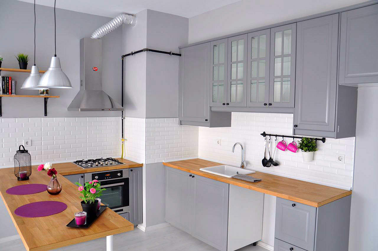 Sinpaş Ege Boyu 1+1 Daire Tadilat Projesi, Mandalin Dizayn Mandalin Dizayn Kitchen لکڑی Wood effect