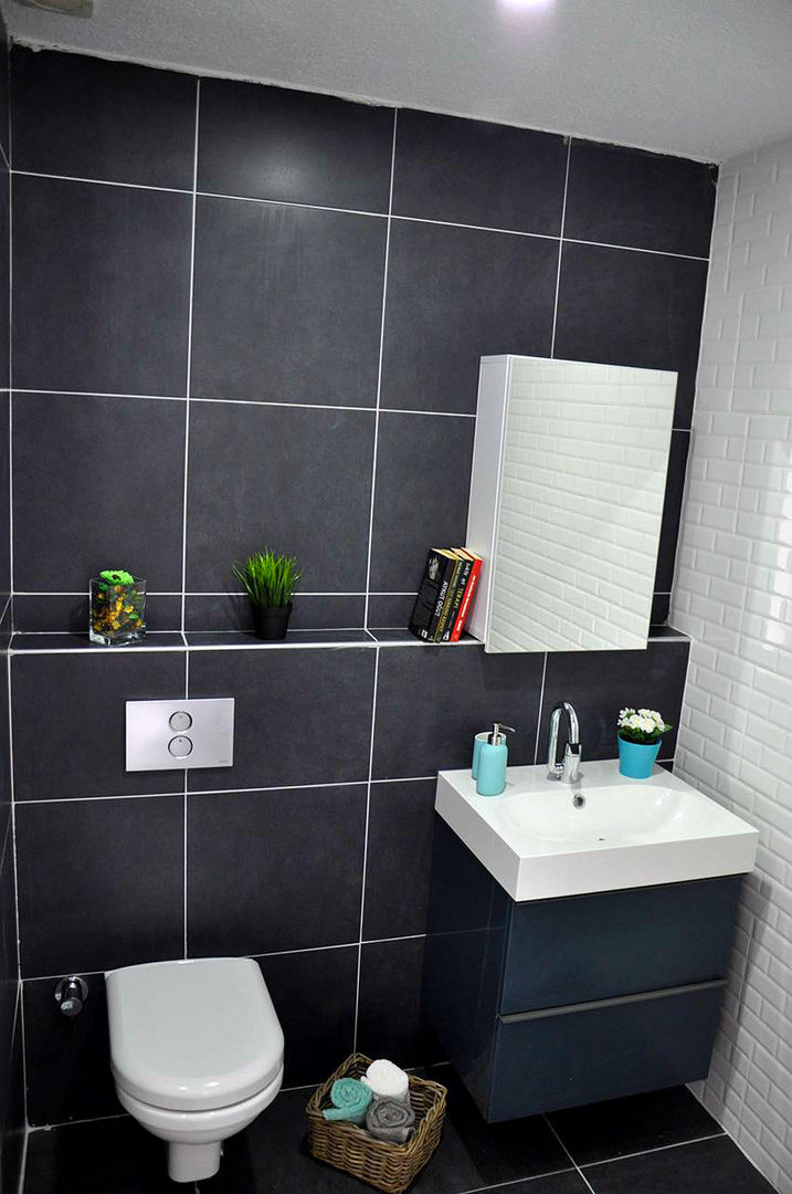 Sinpaş Ege Boyu 1+1 Daire Tadilat Projesi, Mandalin Dizayn Mandalin Dizayn Modern Banyo banyo tadilatı,dekorasyon