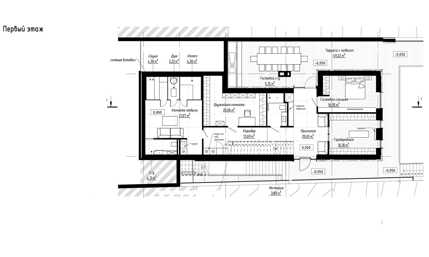 FLY house / Частный дом в МО на берегу водохранилища BOOS architects plan