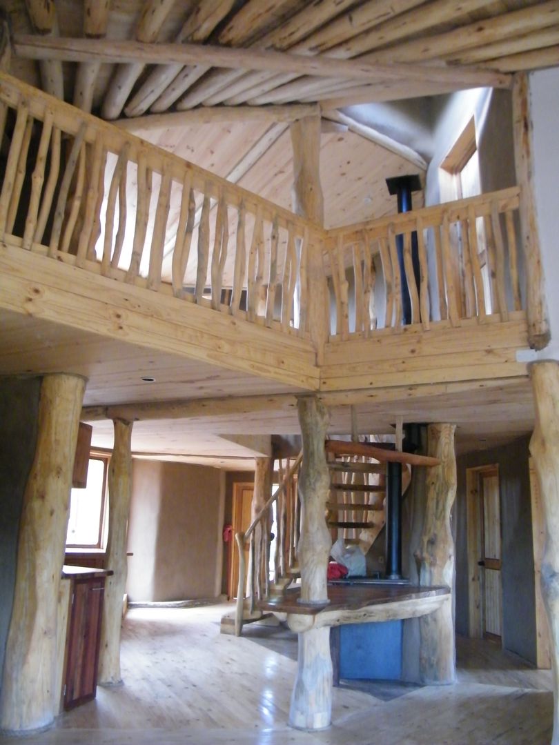 Casa Sol en Rari, Secrea Secrea Rustic style corridor, hallway & stairs