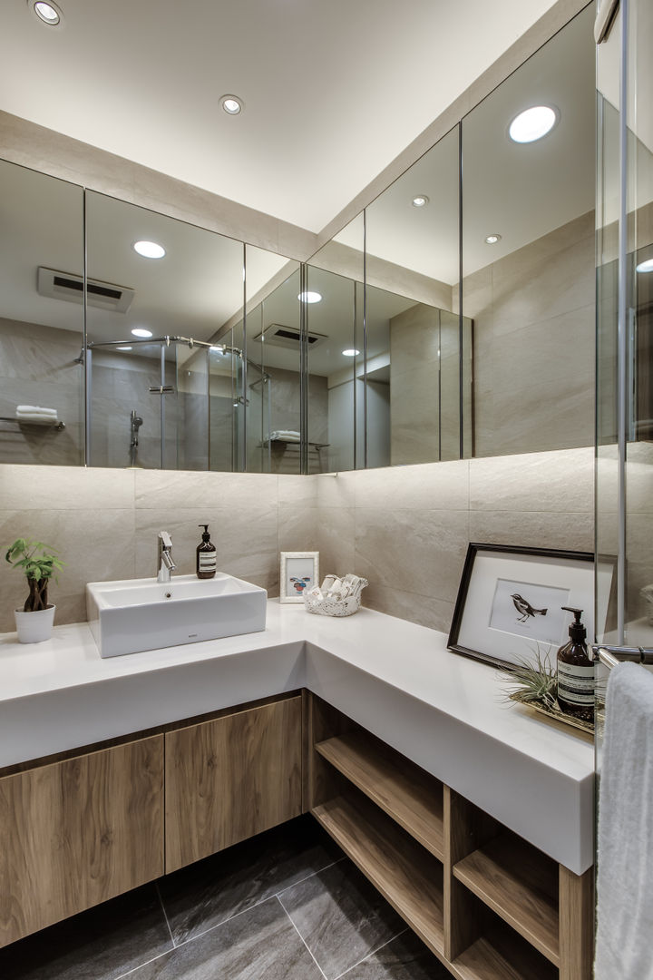 微型日光宅/C Residence Treasure Apartment, 爾聲空間設計有限公司 爾聲空間設計有限公司 Modern bathroom