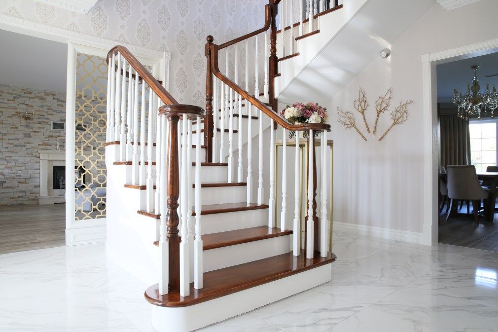 homify Modern corridor, hallway & stairs