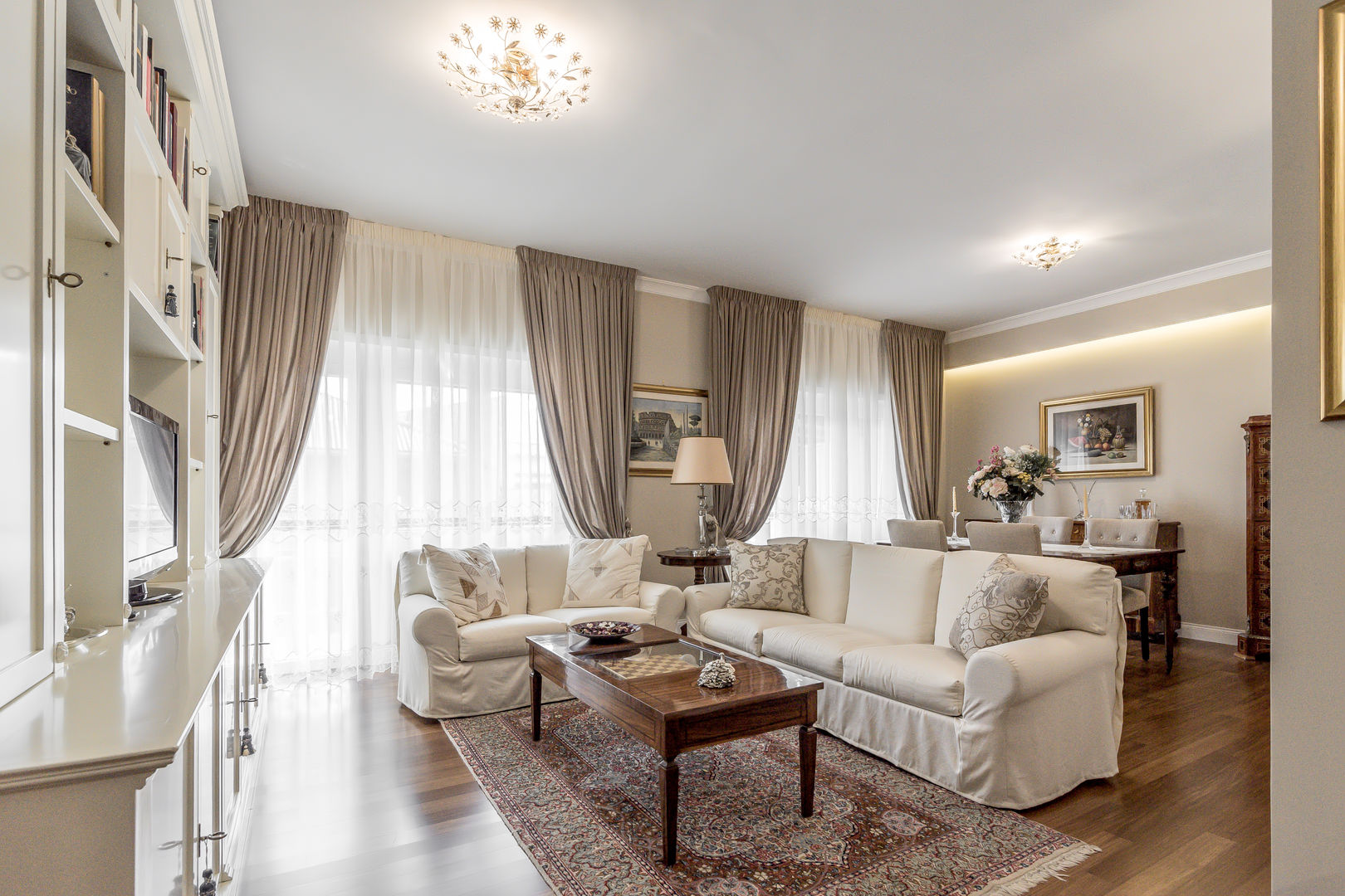 Ristrutturazione appartamento Roma: Nuova disposizione degli spazi, Facile Ristrutturare Facile Ristrutturare Living room