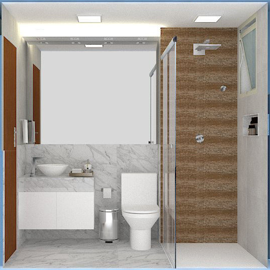 Apartamento em Vespasiano, Brenda Borges Brenda Borges Modern bathroom