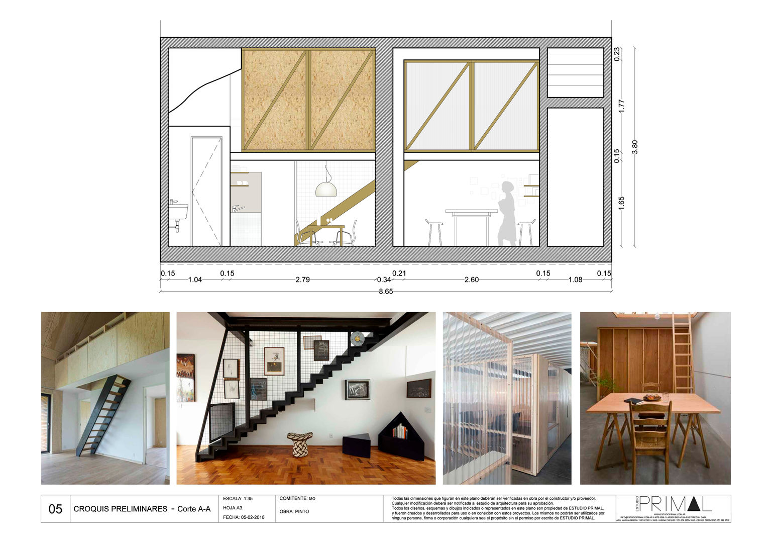 Taller / vivienda MO, Estudio Primal Estudio Primal Studio moderno