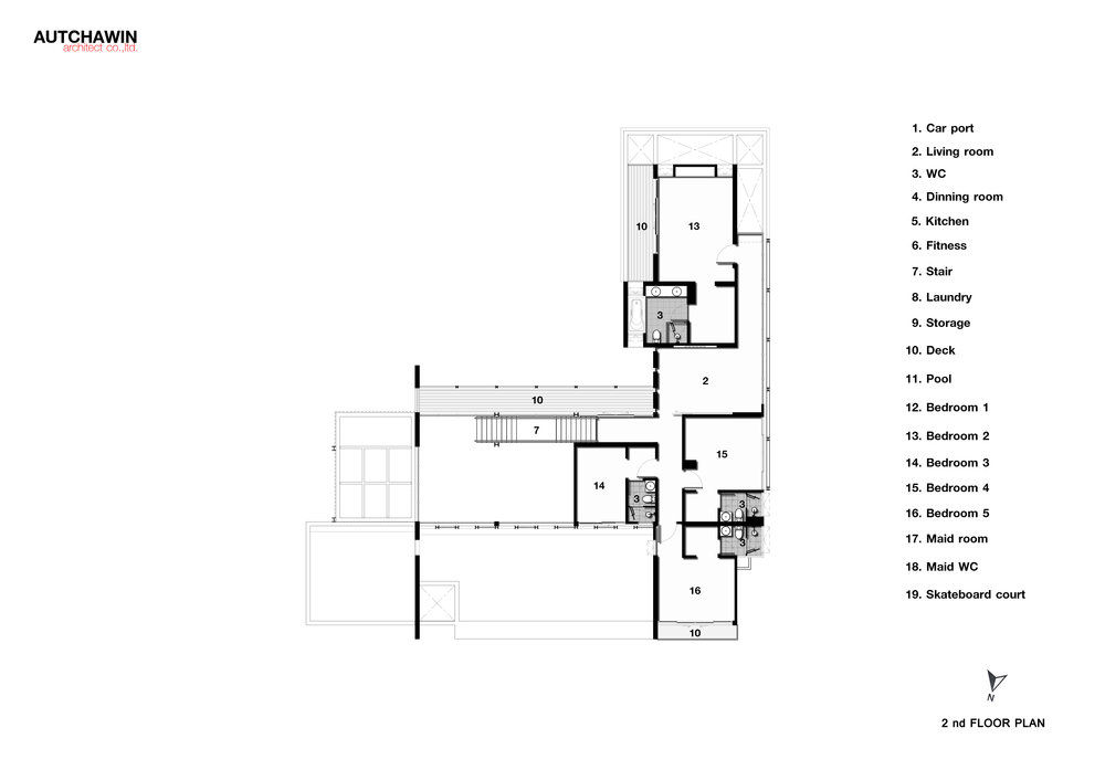 บ้านขนาด1ครอบครัวเล็กสำหรับคู่แต่งงานใหม่ สไตล์ลอฟท์และโมเดิร์น ที่จ.นครศรีธรรมราช , Autchawin Architect Co., Ltd. Autchawin Architect Co., Ltd.